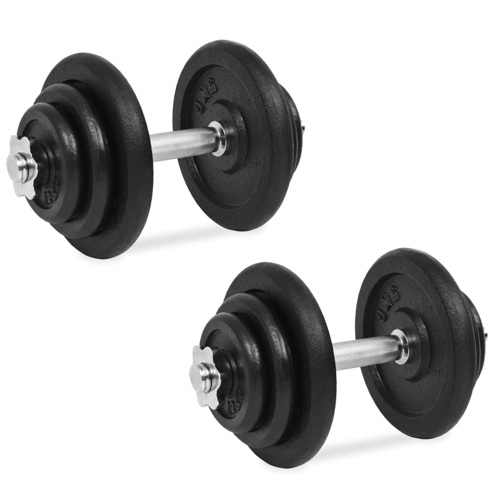 Käsipainosarja 18 osaa 40 kg valurauta