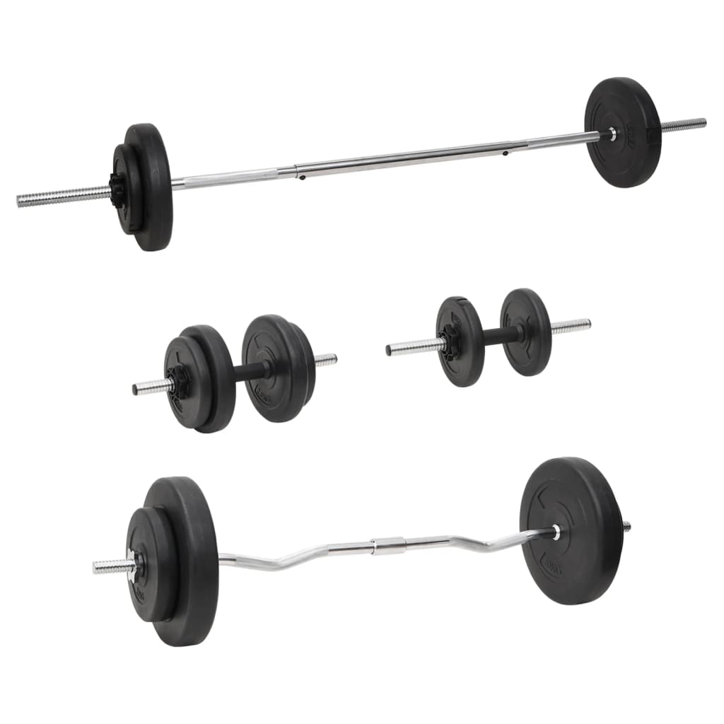 Painonnostotanko ja käsipainosarja levyillä 60 kg