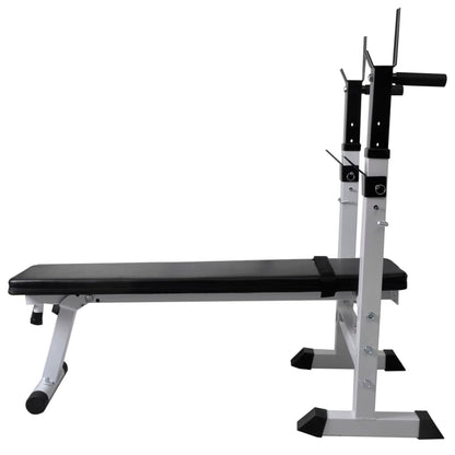 Kuntopenkki painotangolla + levy- ja käsipainosarja 60,5 kg