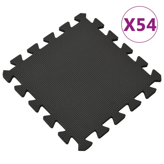 Lattiamatot 54 kpl 4,86 ㎡ EVA-vaahto musta
