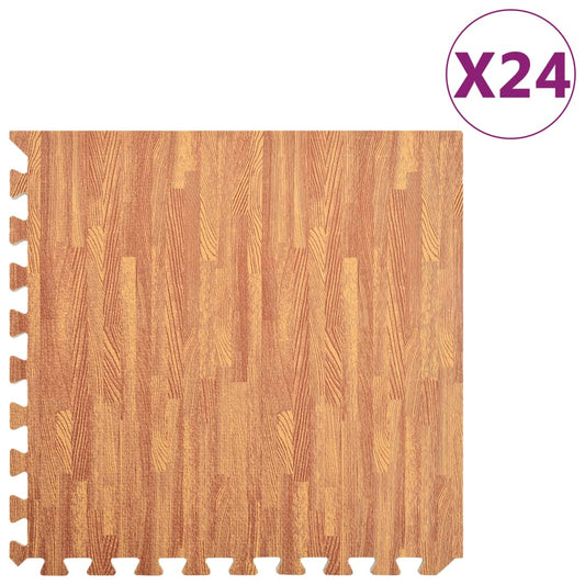 Lattiamatot 24 kpl 8,64 ㎡ EVA-vaahto puukuviot