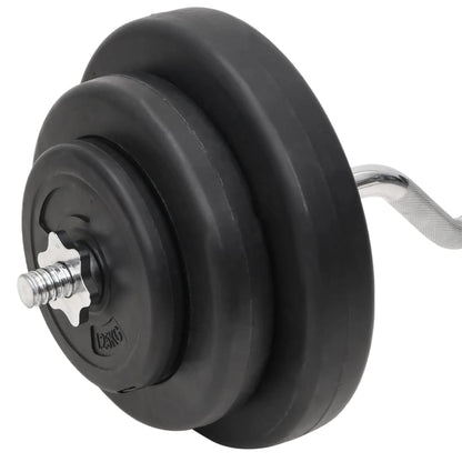 Hauistanko ja käsipainosarja levyillä 60 kg